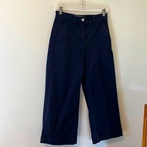 Everlane Organic Wide-Leg Pant in Navy